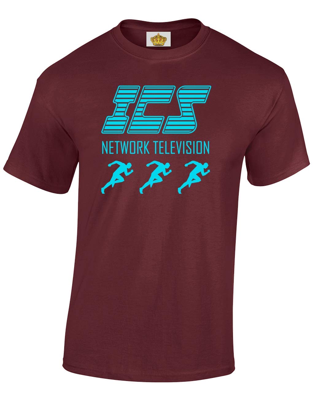 Crown Designs Men's Maroon Ics Network Classic Movie Film Inspired Gift For & Teenagers T-Shirts Tops (Maroon/Large)