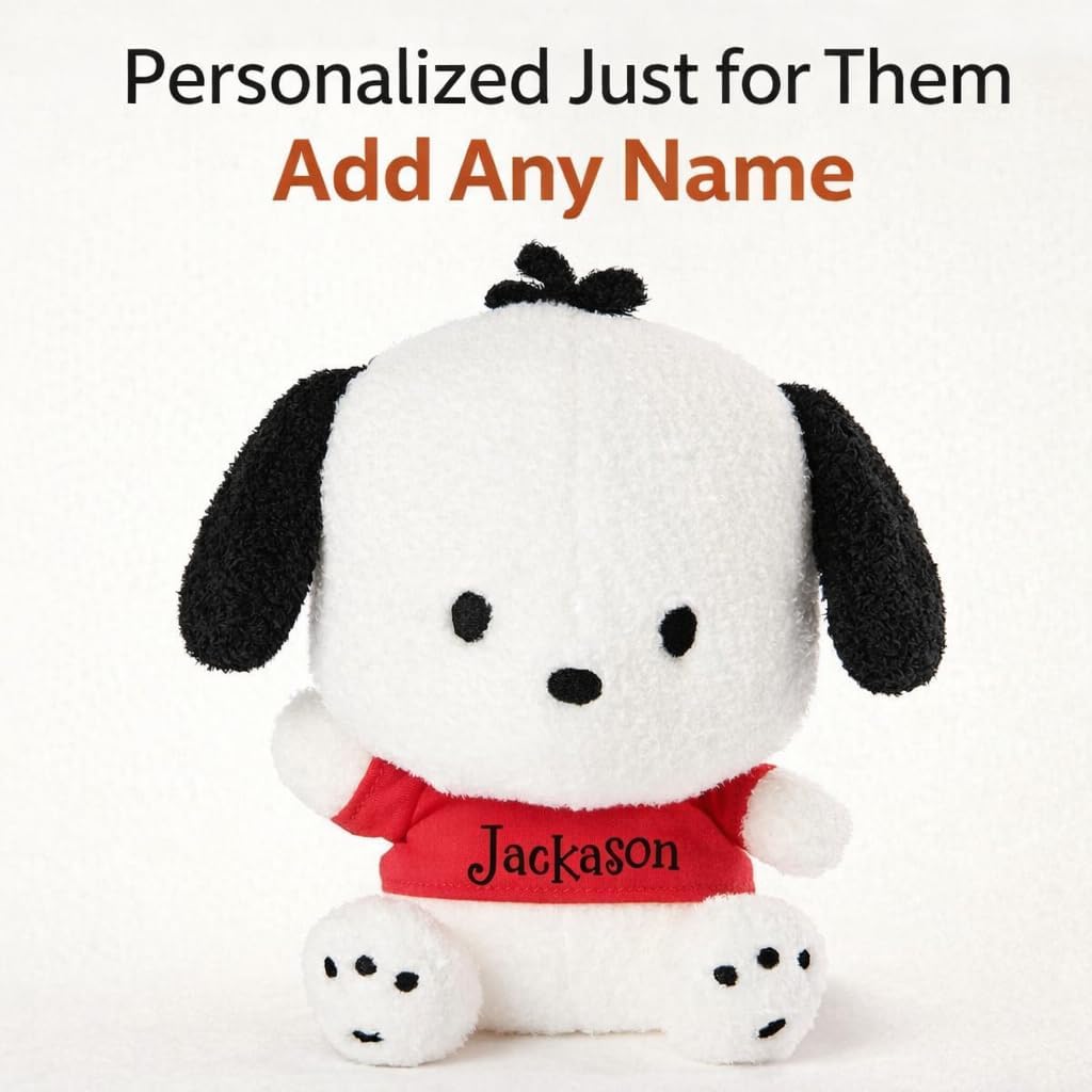 Hello Kitty Pochacco Plush - Personalized Officially Licensed Sanrio Premium Stuffed Animal Toy with Custom Name