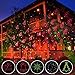 Christmas Projector Lights Green & Red Laser Lights Laser Show Star Light Shower RF Wireless Remote 6 Patterns IP44 Waterproof for Xmas Garden Decorations, Silver