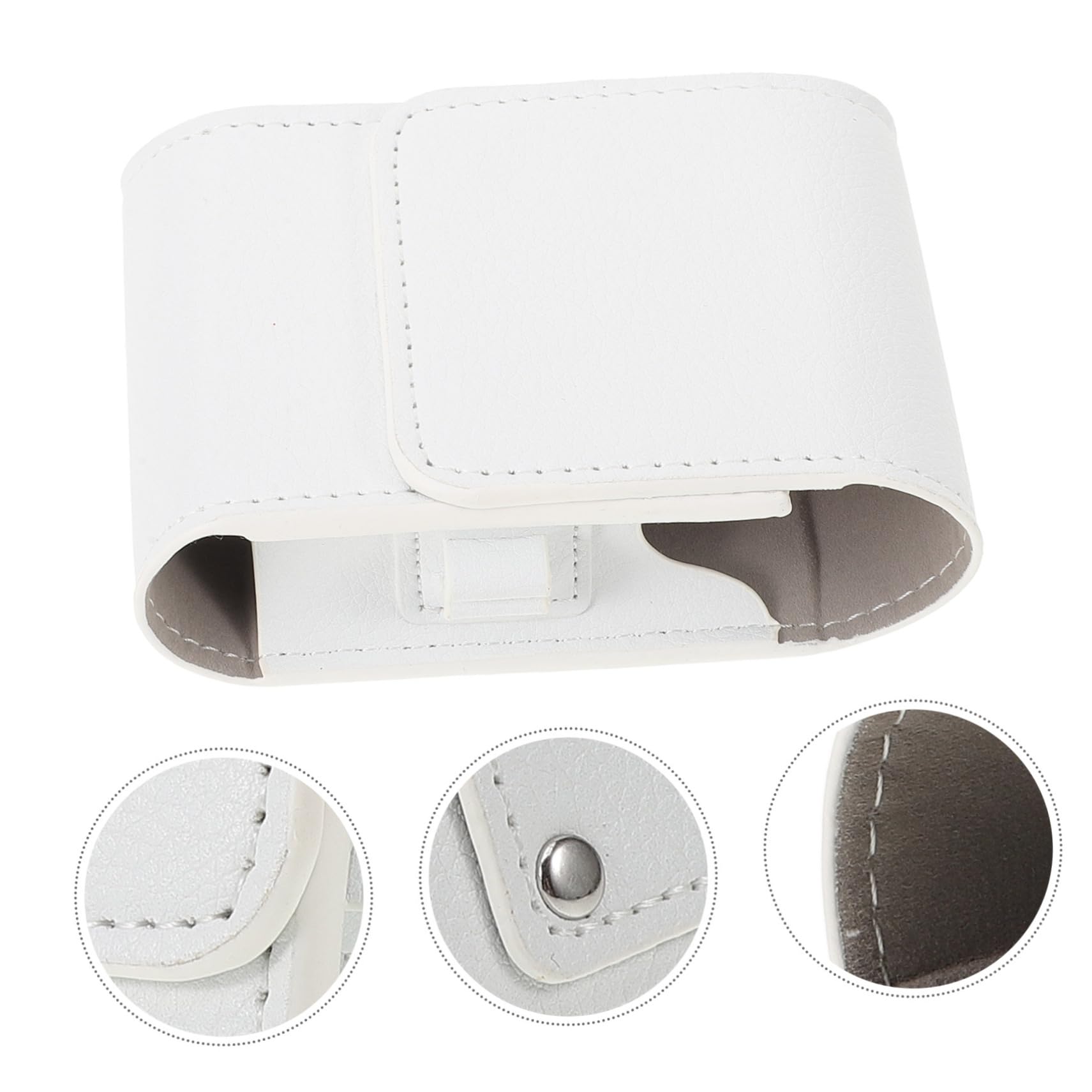 BESTonZON De Rangement pour Télémètre Petit De Golf Stockage Cas Léger Poche Mince Caddie Accessoire pour Télémètre Télémètre pour Les Jours Blanche Faux Cuir