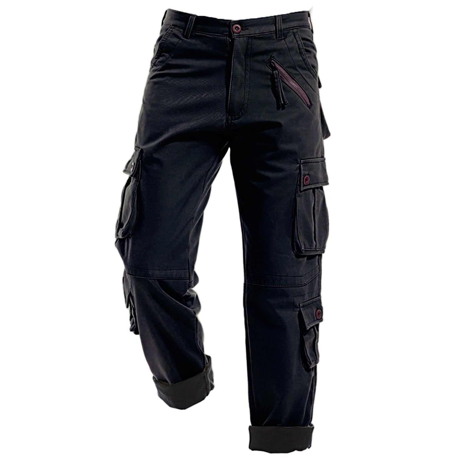 Pantalones cargo para hombre, militares, largos, tiempo libre, cargo, pantalones de trabajo, elásticos, militares, peto, algodón, holgados, chinos, para el tiempo libre