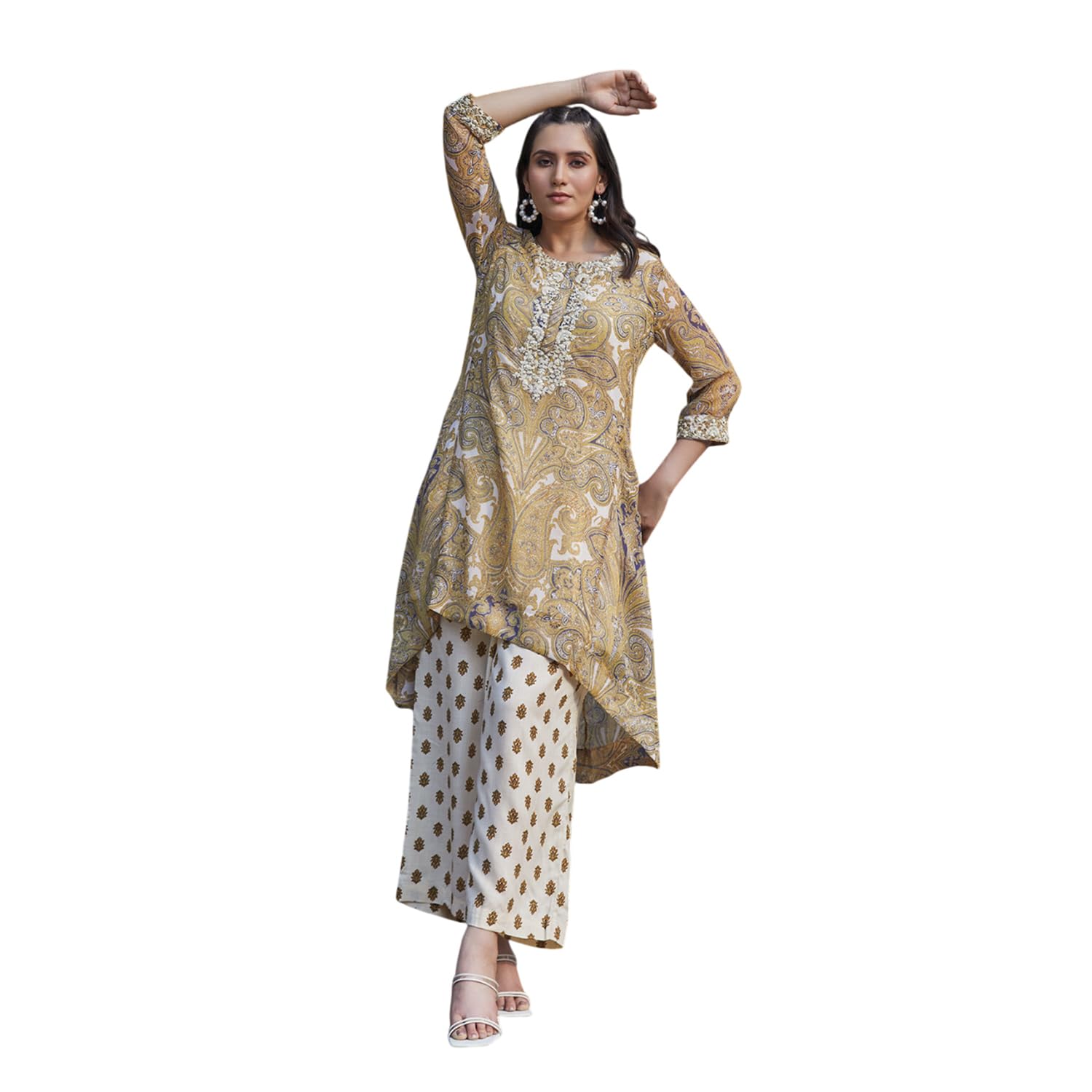 BIBA Women Polyester Blend Asymmetric Suit Set - Review, Price and Buying Guide