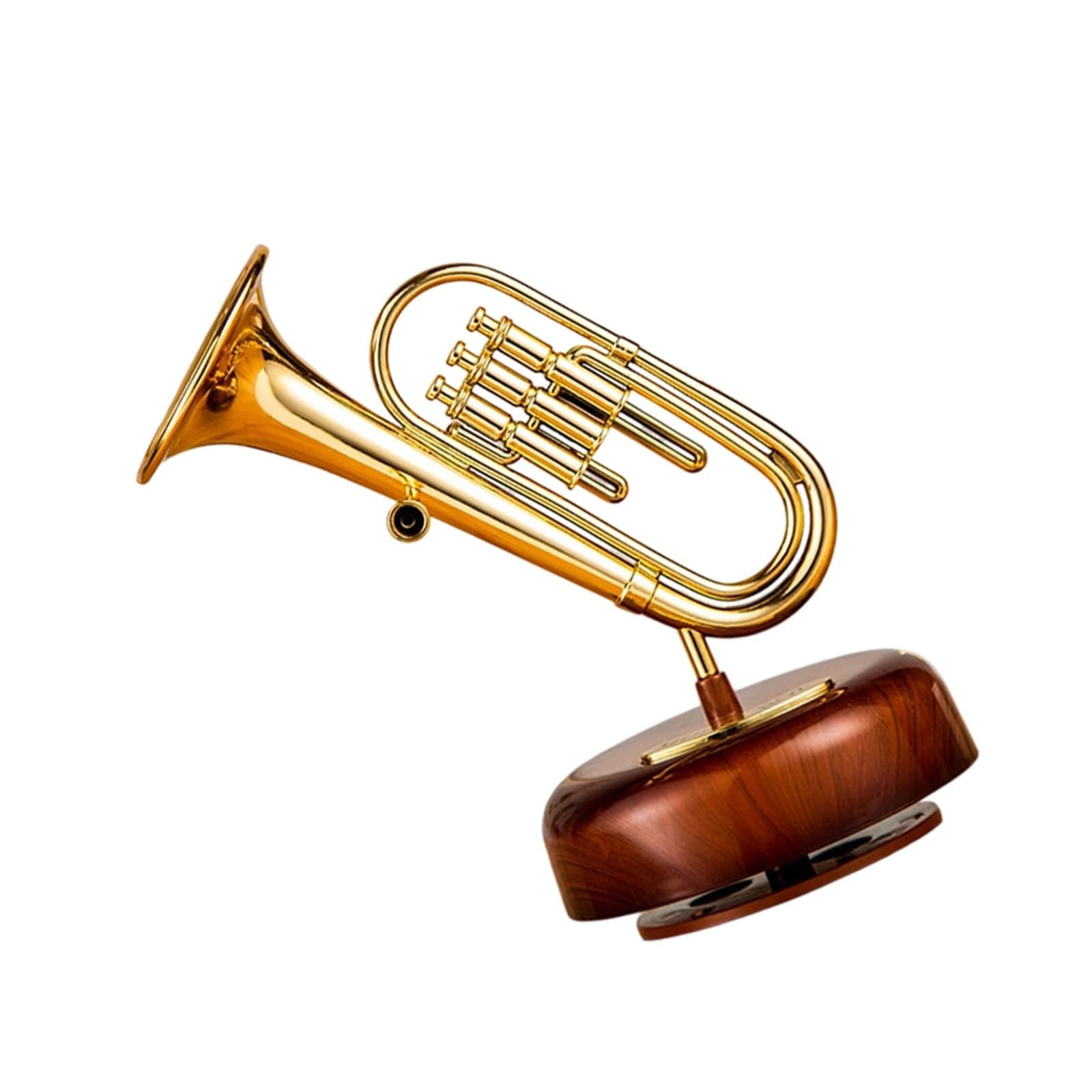 ZXFJYUIP Classical Pipa French Horn Guitar Violin Professional Musical Instrument Ornaments Music Box(Trumpet)
