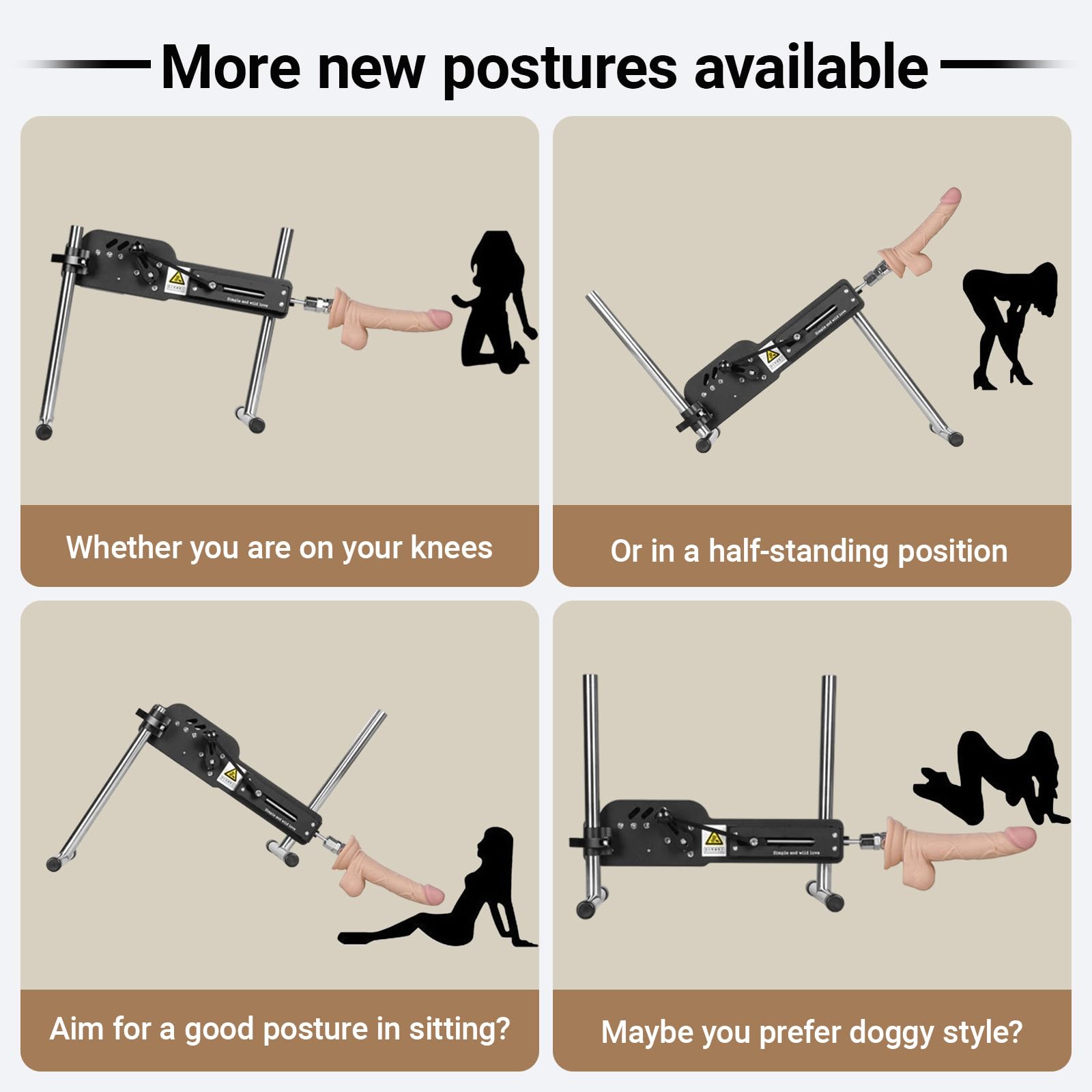 Kigoan Sex Machine with Realistic Dildos, Automatic Thrusting Machine with Remote Control and APP, Multiple Suction Cup Dildo Attachments