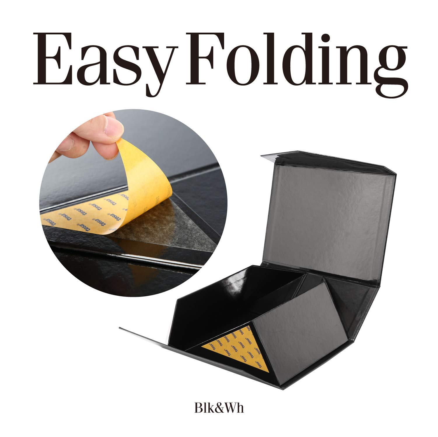 BLK&WH 6 Gift Boxes 9x6.5x3.8 Inches, White ... - UK