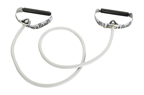 THERABAND Tubos de resistencia, tubo elástico de látex profesional con asas duras para ejercicio, terapia física, pilates inferiores, entrenamientos