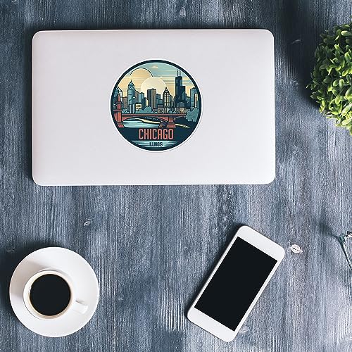 Image of Chicago City Sticker - Waterproof Vinyl Decal for Car Bumper, Laptop, Water Bottle, Wall, and Window, Size - 3'' Longer Side