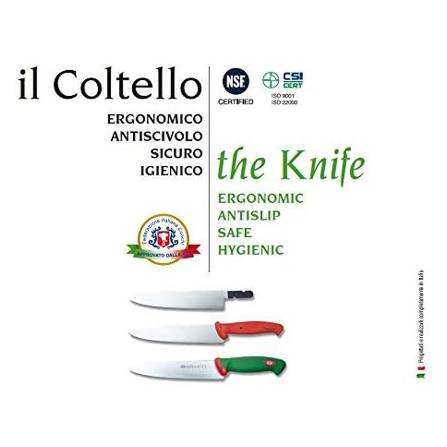 Sanelli, Linea Premana Professional, Coltello professionale Disosso curvo stretto flessibile Cm.13
