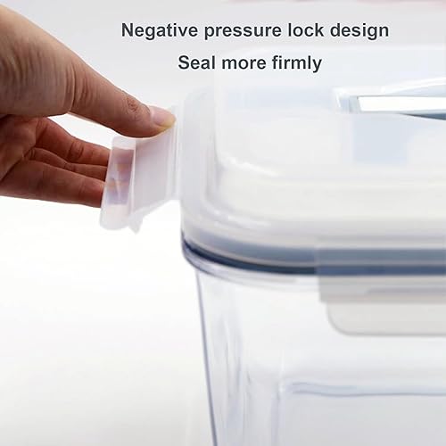 Miniatura 6 de Contenedores de almacenamiento de vidrio extra grandes de 24 tazas con tapa de bloqueo hermética con asa, recipiente grande de almacenamiento de