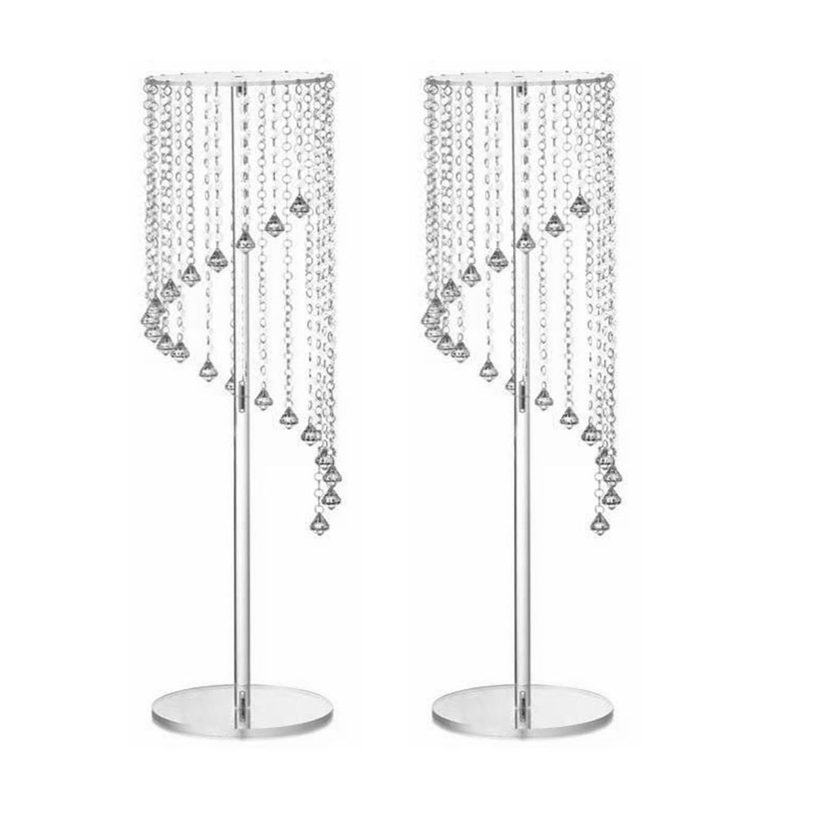 2 Piece See Through Floral Decorations Stylish Centerpiece for Banquet Contemporary Decor