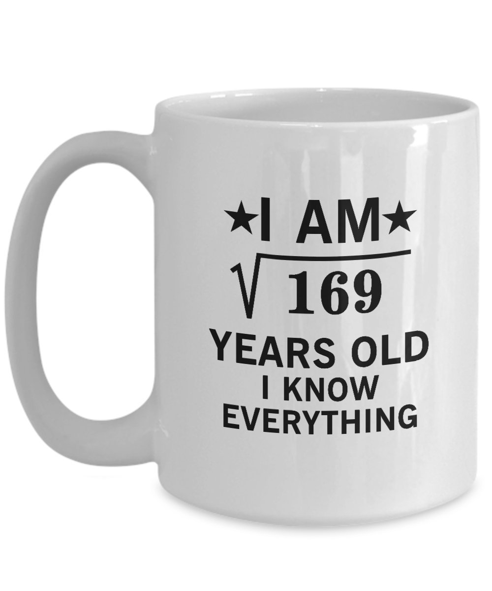 Always Patience Math Coffee Mug 11 oz Funny Math Nerd Gifts Square Root of 169-13 Year Old Boy Gifts Ideas 13th Birthday for Boys Him Son Brother for Birthday Or Christmas Ceramic Cup (AI6103)