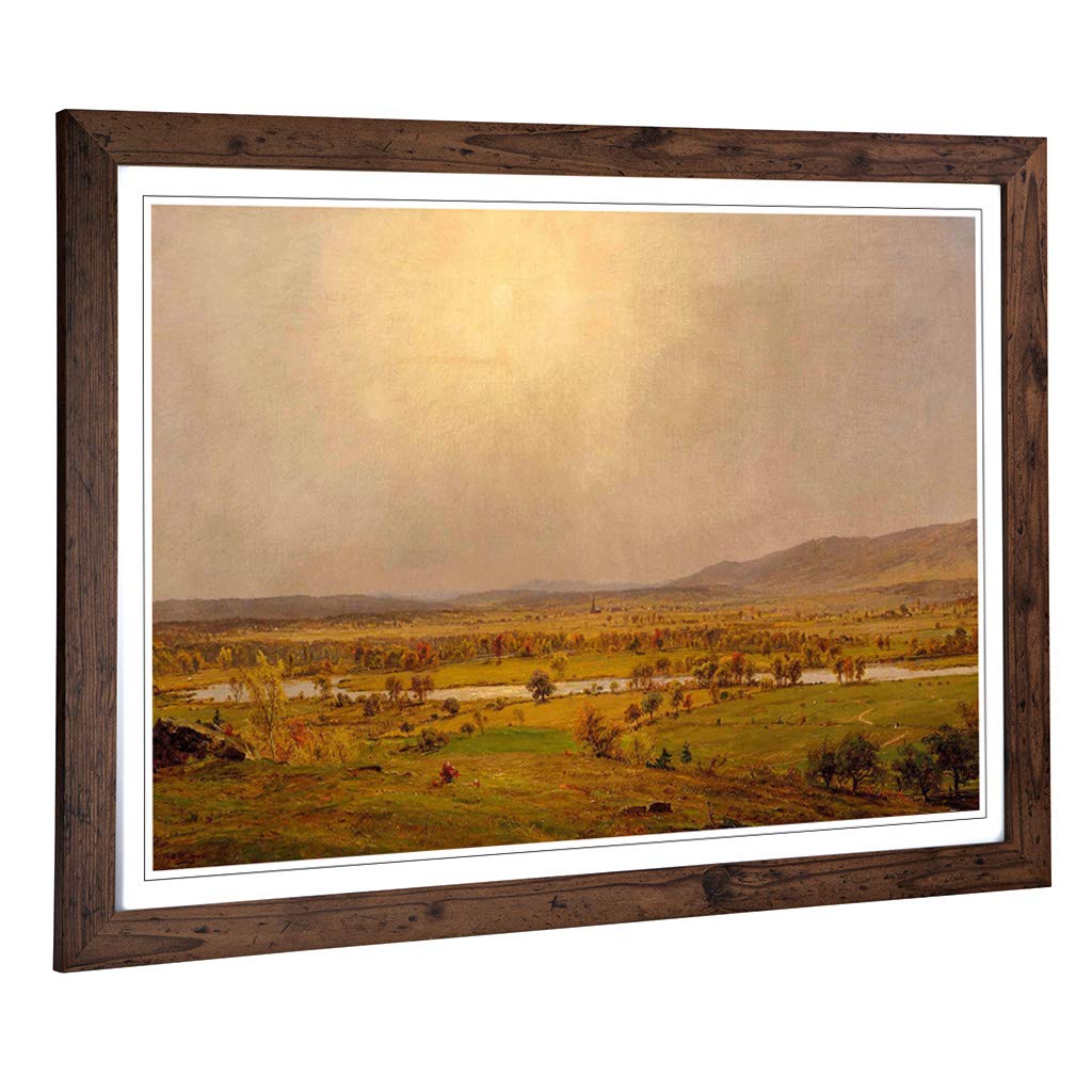 Big Box Art Framed Print of Jasper Francis Cropsey Prompton Design | Wall Art Picture | Home Decor for Kitchen, Living Room, Bedroom, Hallway, Walnut, A2 / 24.5x18 Inch / 62x45cm