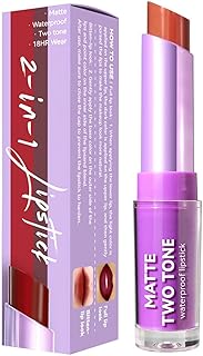 FEESHOW Juego de lápiz labial y delineador de...