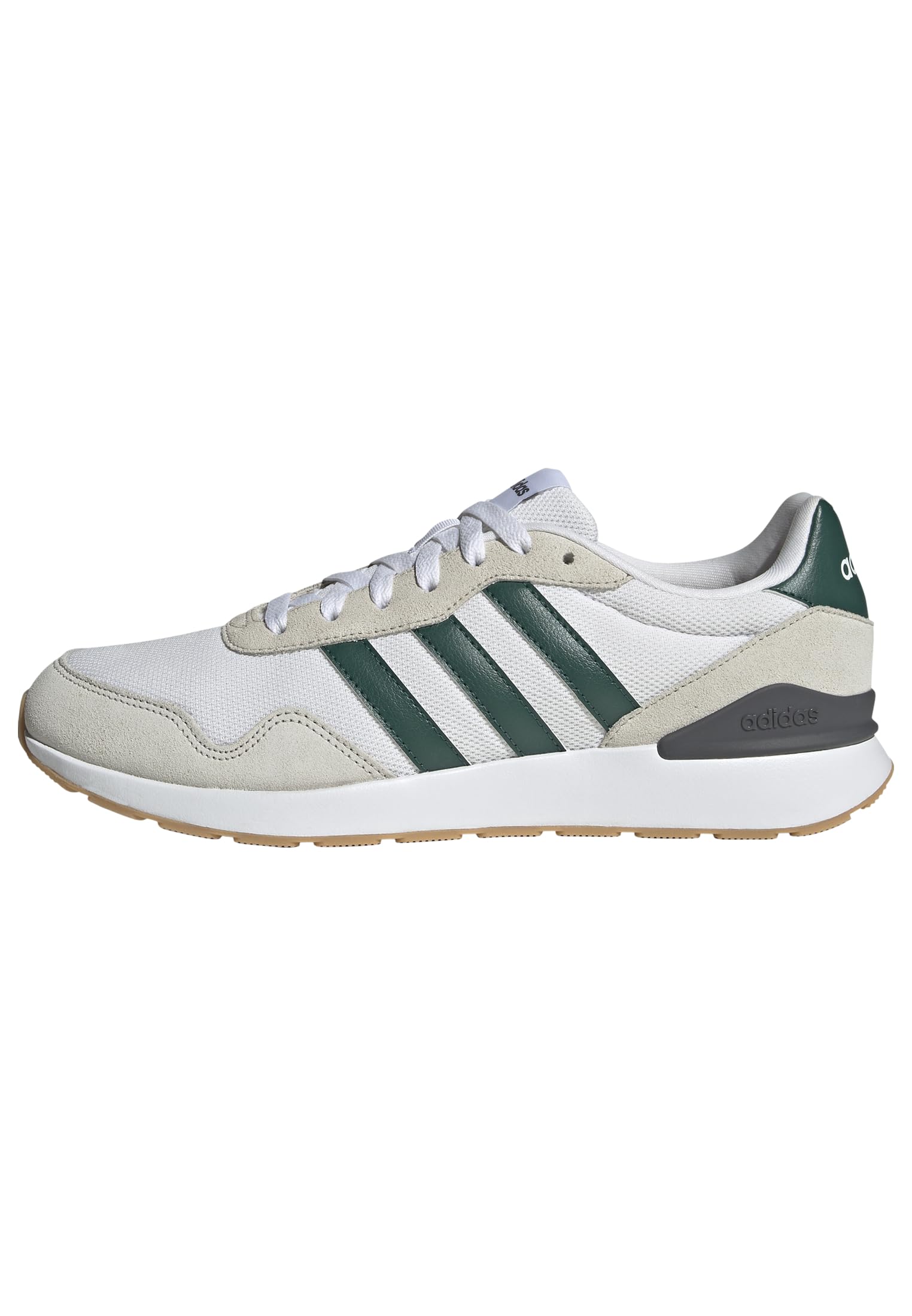 Adidas Herren Run 60s 4.0 Shoes, FTWR White/Collegiate Green/Grey one, 46 2/3 EU
