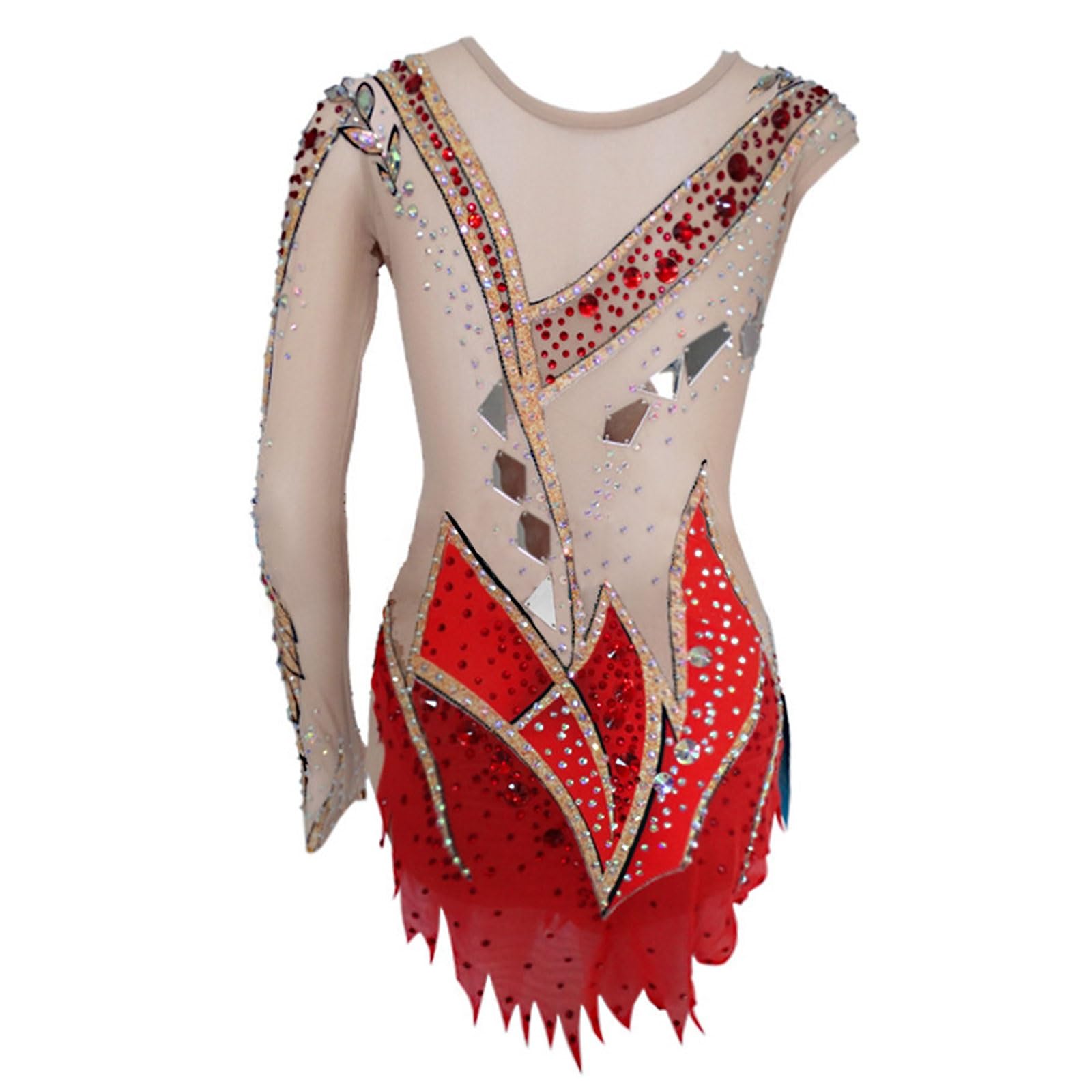 Body For Ginnastica Ritmica Quick Dry Girl Donna Manica Lunga Abbigliamento Da Allenamento Classico Costumi Da Spettacolo