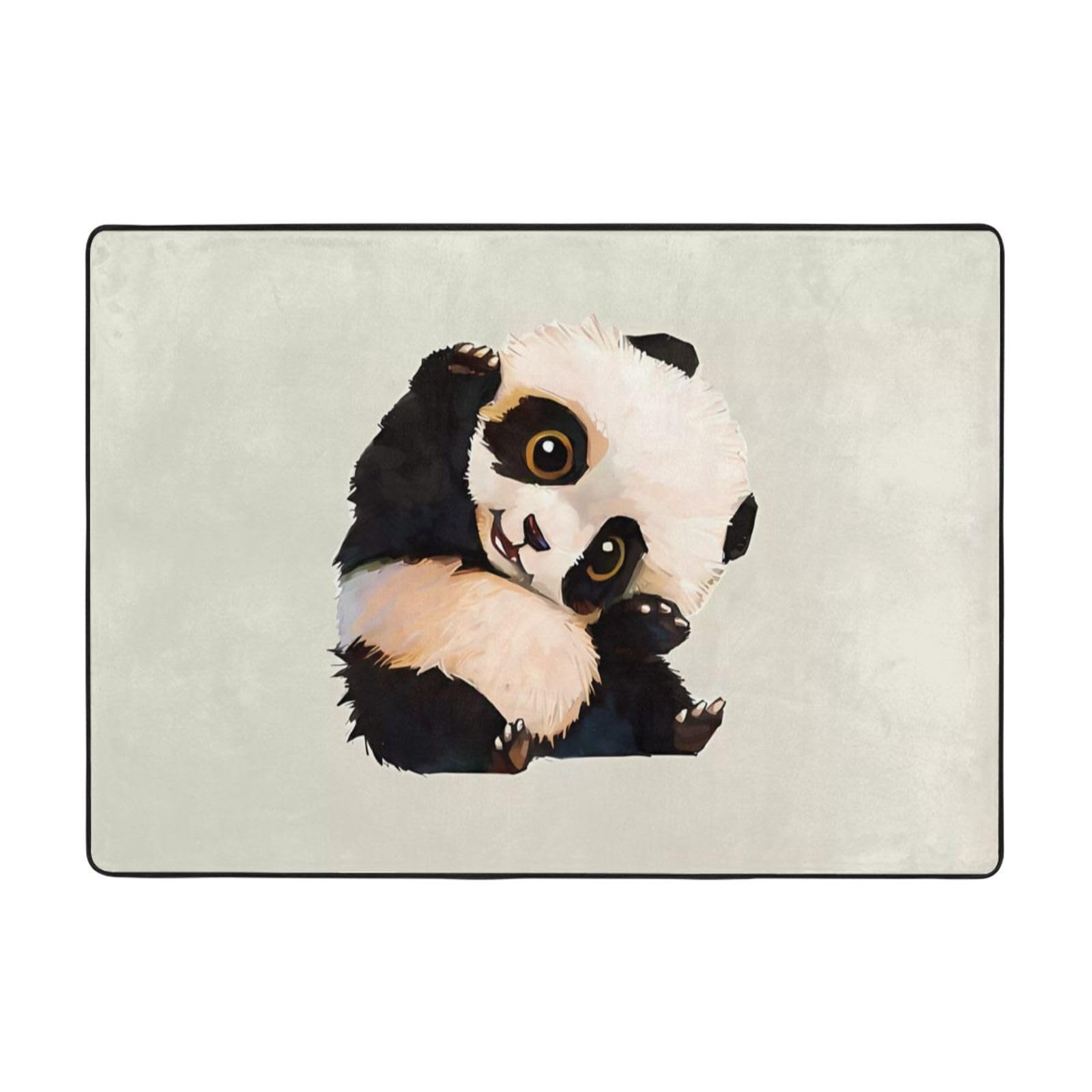 Tapis panda doux résistant à l'usure fini les sols froids salon