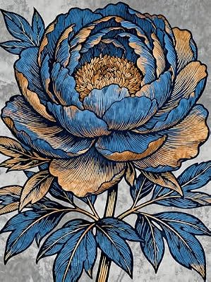 Adult Diamond Painting Kit with 12x16 Inch Canvas