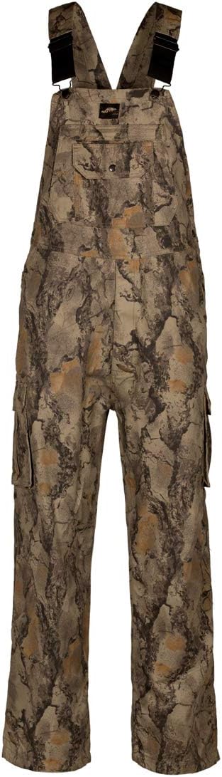 Natural Gear Uninsulated Camouflage Bib Overall for Men, Non-Insulated, Cotton Poly Blend Hunting Coveralls for Warm Weather