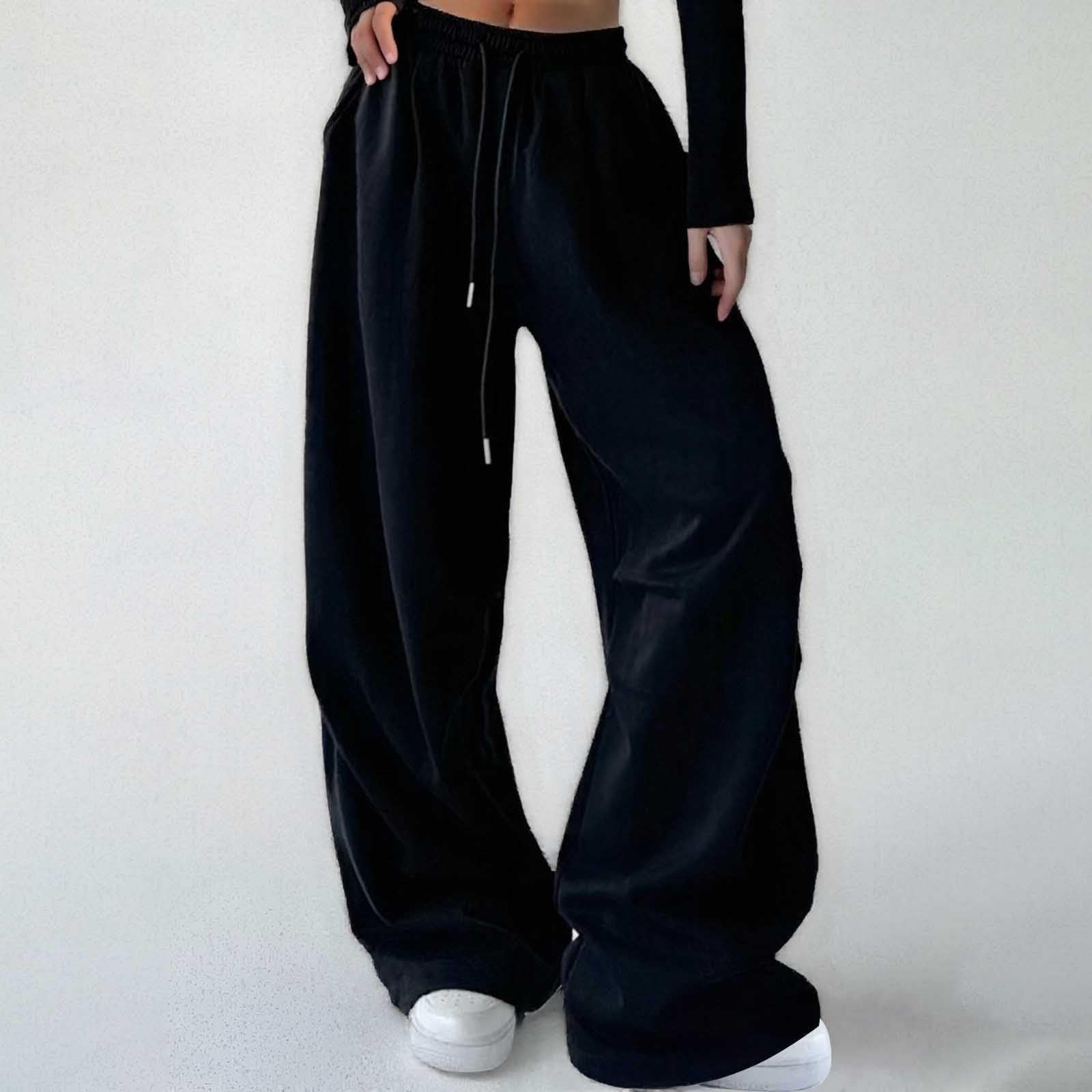 Pantalon Chandal Mujer Pantalones Chándal Largos Joggers Anchos Cómodos Algodon Elasticos Fitness Calentitos Running Deportivo Casual