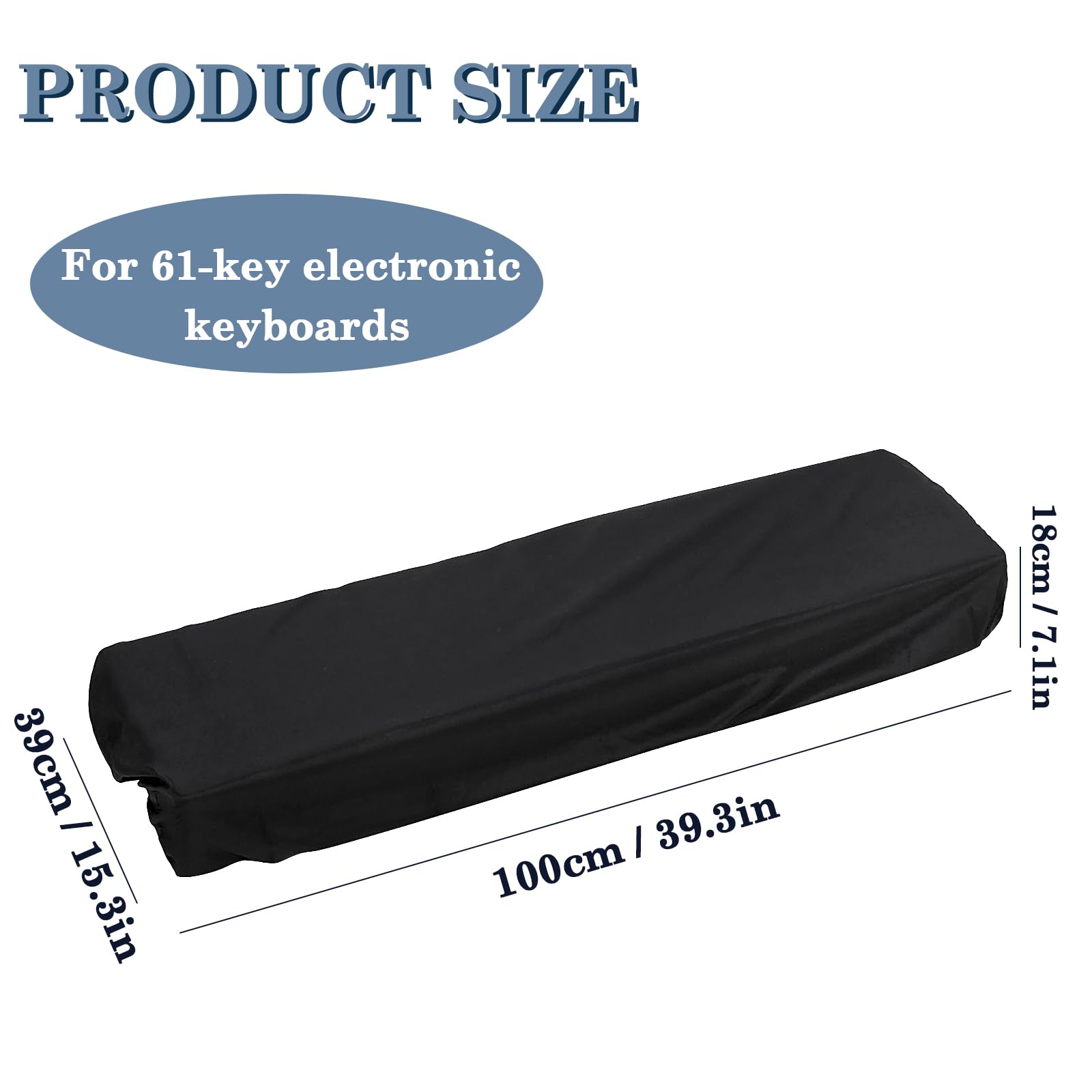 Piano Keyboard Dust Cover - Electronic Keyboard Cover, Digital Piano Keyboard Cover, Ideal for Yamaha Casio, Roland, Williams and More - Image 2