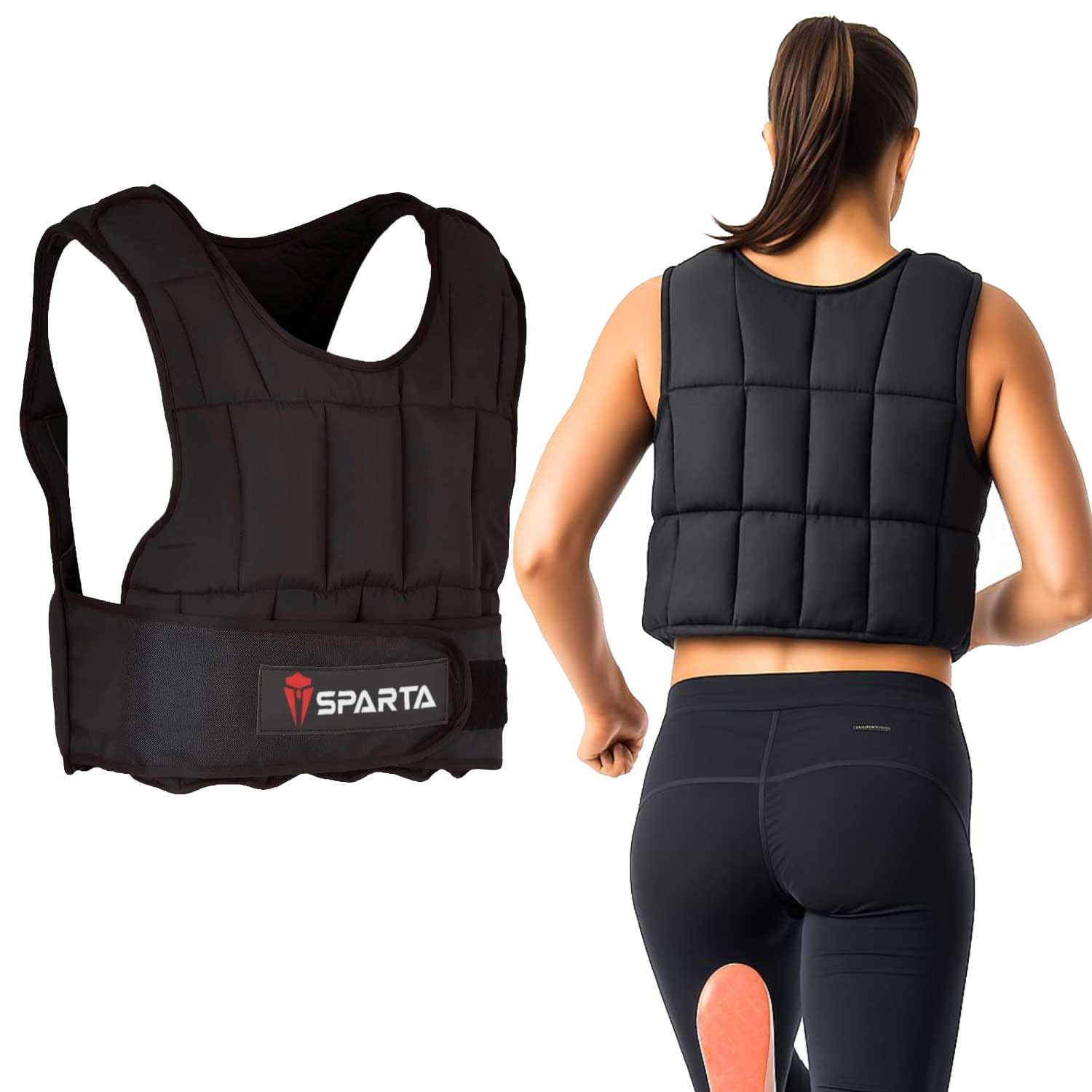5KG, 10KG, 20KG Weighted Vest - Fully Adjustable Weight Vests for Running Training Weight Loss Jacket Workout Jogging Walking Boxing Waistcoat Strength Training, home gym Equipment Men Women