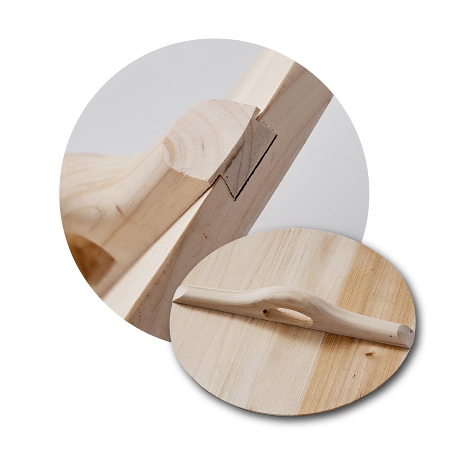 Coperchio Universale in Legno per Wok Coperchio Rotondo in Legno per Wok Coperchio in Legno per Wok con Manico Accessorio da Cucina in Legno Coperchio di Ricambio per Wok Coperchio per,A