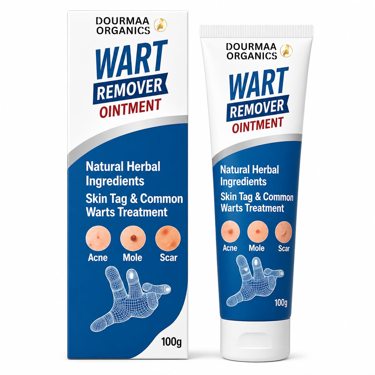 Dourmaa Organics Warts Removal Cream | 50g Fast Acting Wart & Verruca Removal Ointment | Maximum Strength Herbal Formula | Skin Tag Remover | Effective on Common & Plantar Warts-image-24