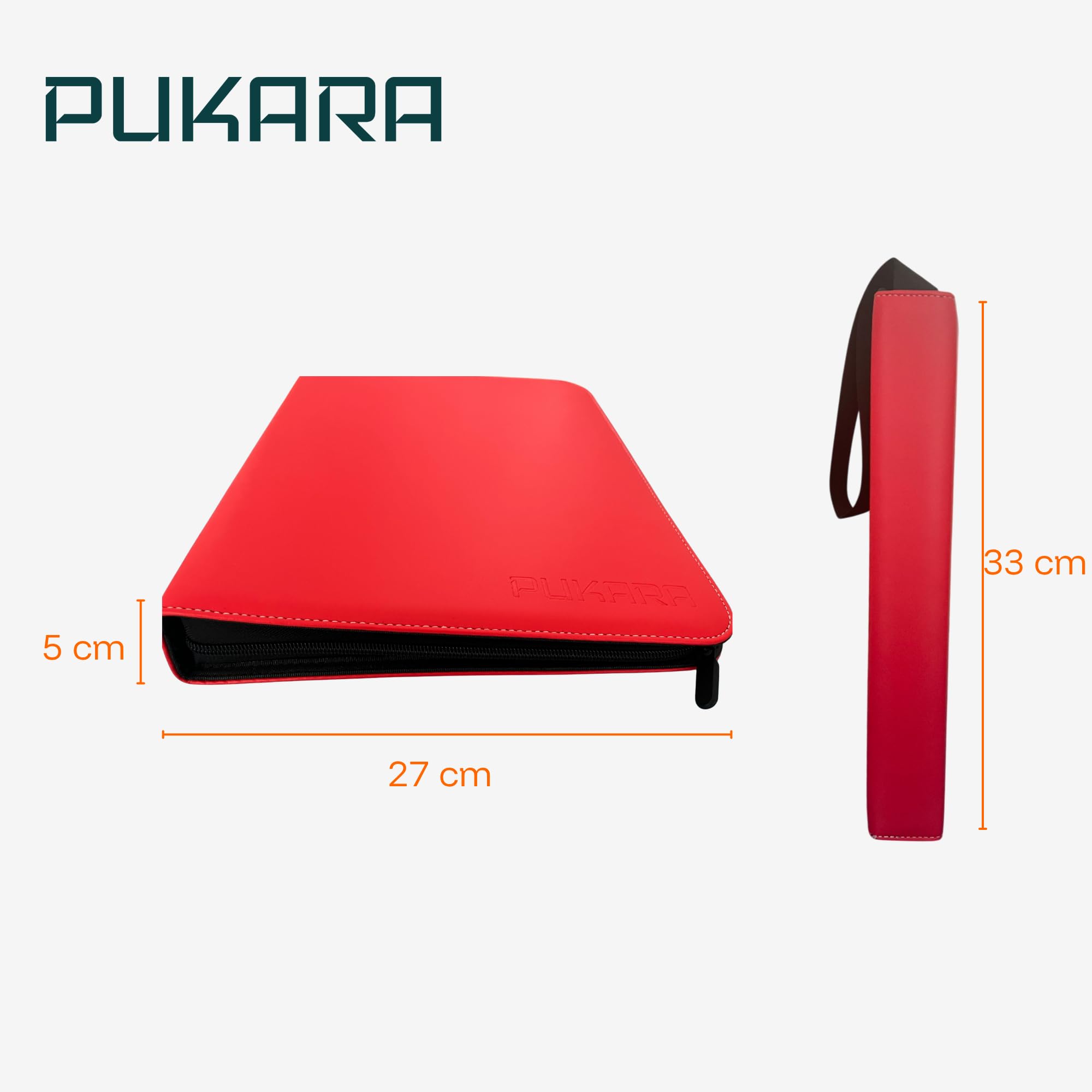 PUKARA Trading Card Binder with Zipper, 900 Card Holder, Includes 50 Removable 9-Pocket Sleeves, Waterproof PU Leather - Image 4