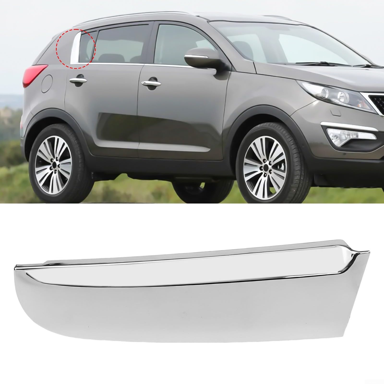 Modanatura posteriore destra per montante C Kia Sportage 2011-2015 OEM 832803W010