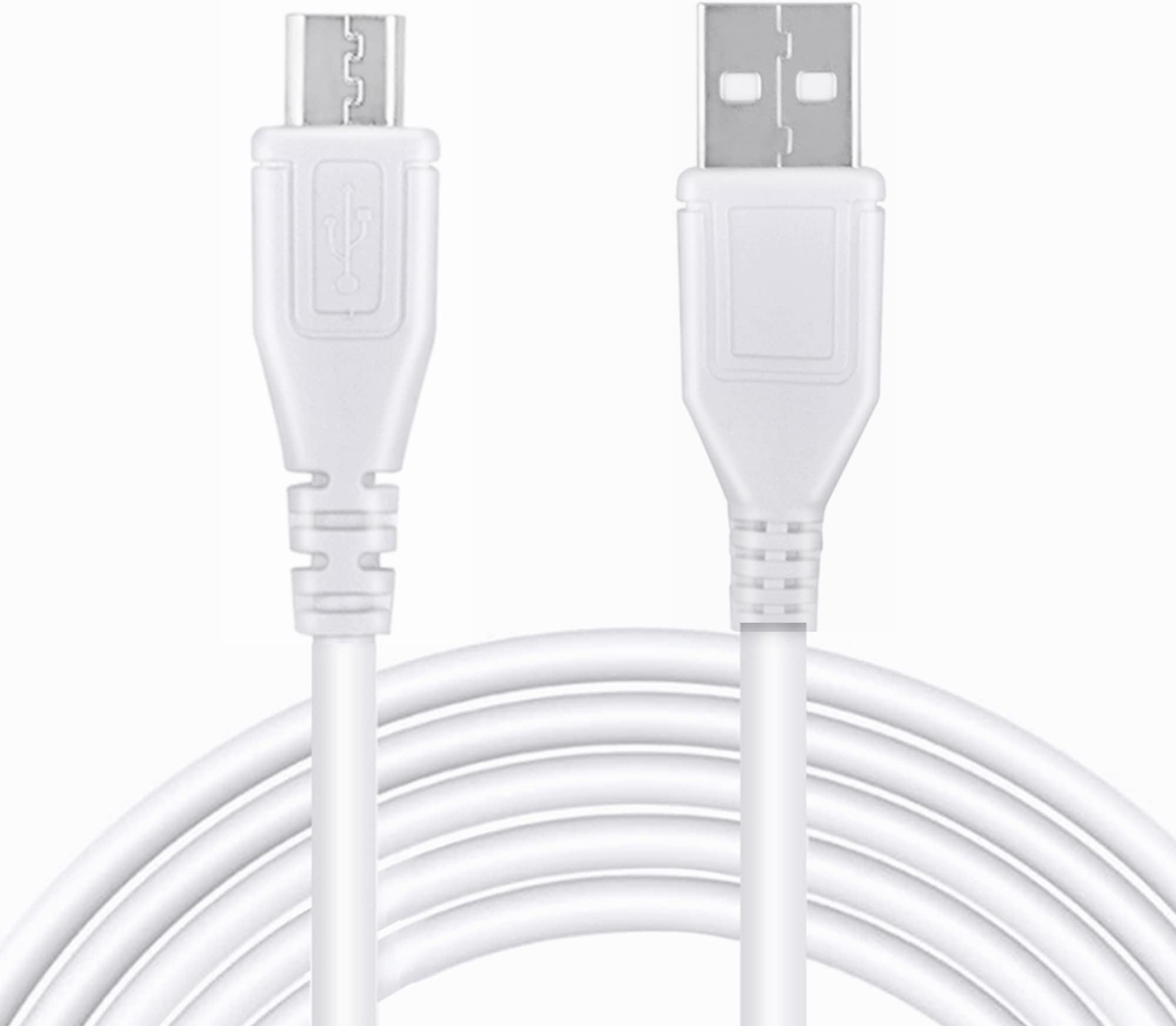CJP-Geek5ft White Micro USB PC Power Charger Cable/Cord/Lead Replacement for Plantronics Bluetooth M20 M25 M50 M55
