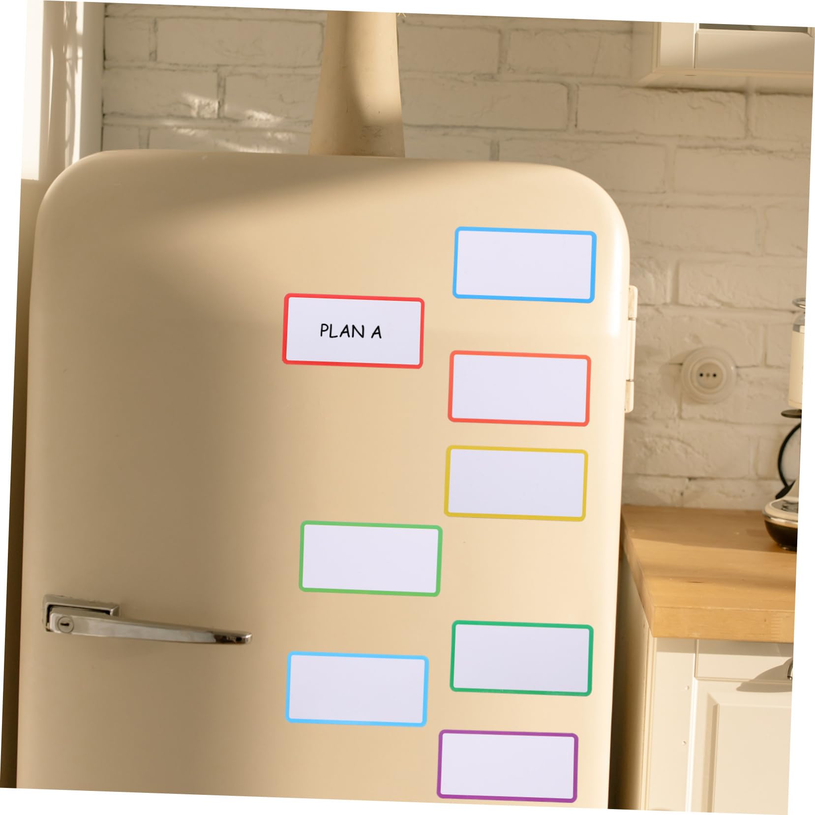 SEWACC 48stücke Magnetische Namensetiketten Abwischbare Beschriftungsschilder Für Kühlschrank Und Whiteboard Wiederverwendbare Bunte Magnetetiketten Für Büro Und Bastelprojekte