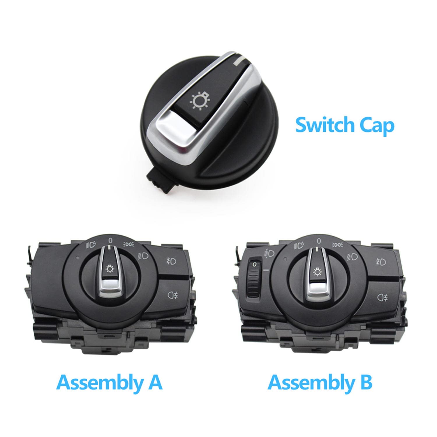 Car Front Headlight Switch Headlamp Rotation Button Assembly For Bmw 5 5gt 6 7 X3 X4 Series F10