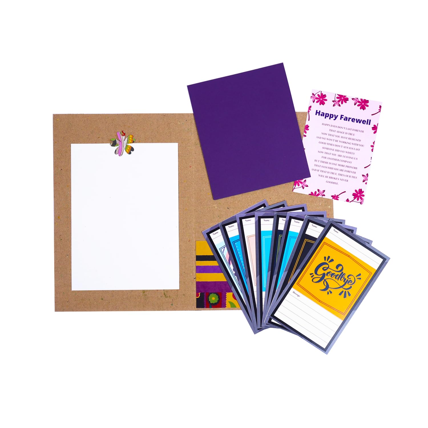 Handmade Farewell Card with Photo Inserts -8 Handmade Farewell Card with Photo Inserts -8