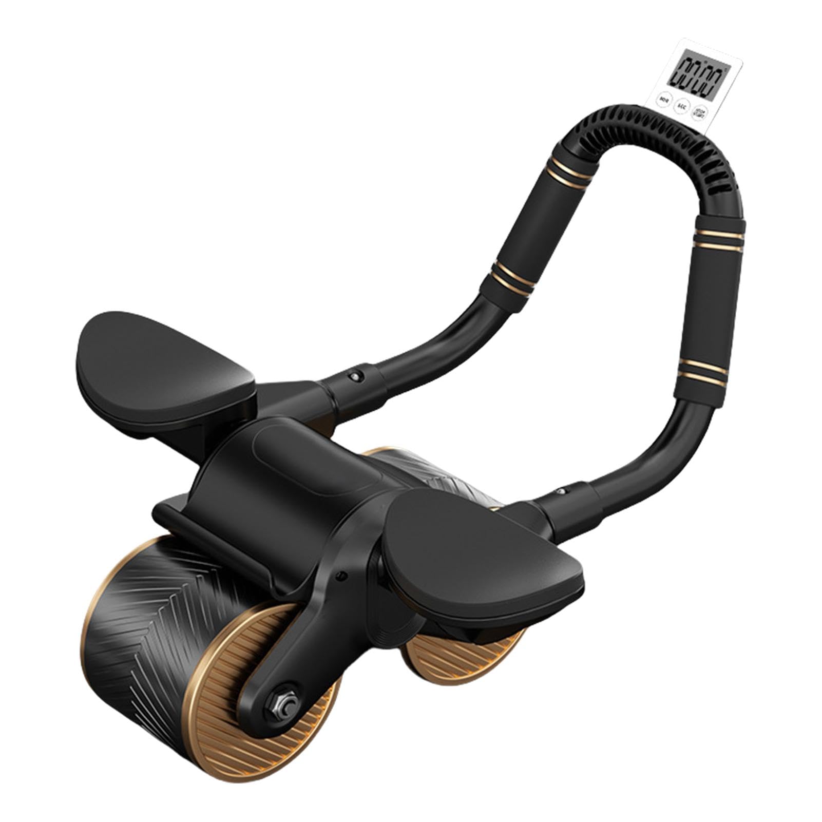 Ab Wheel Roller – Rueda de ejercicio AB Roller | Rodillo AB con soporte para codo y temporizador | Cilindro de rueda abdominal portátil | Abs rueda Roller | Abs Damen Herren Home Gym