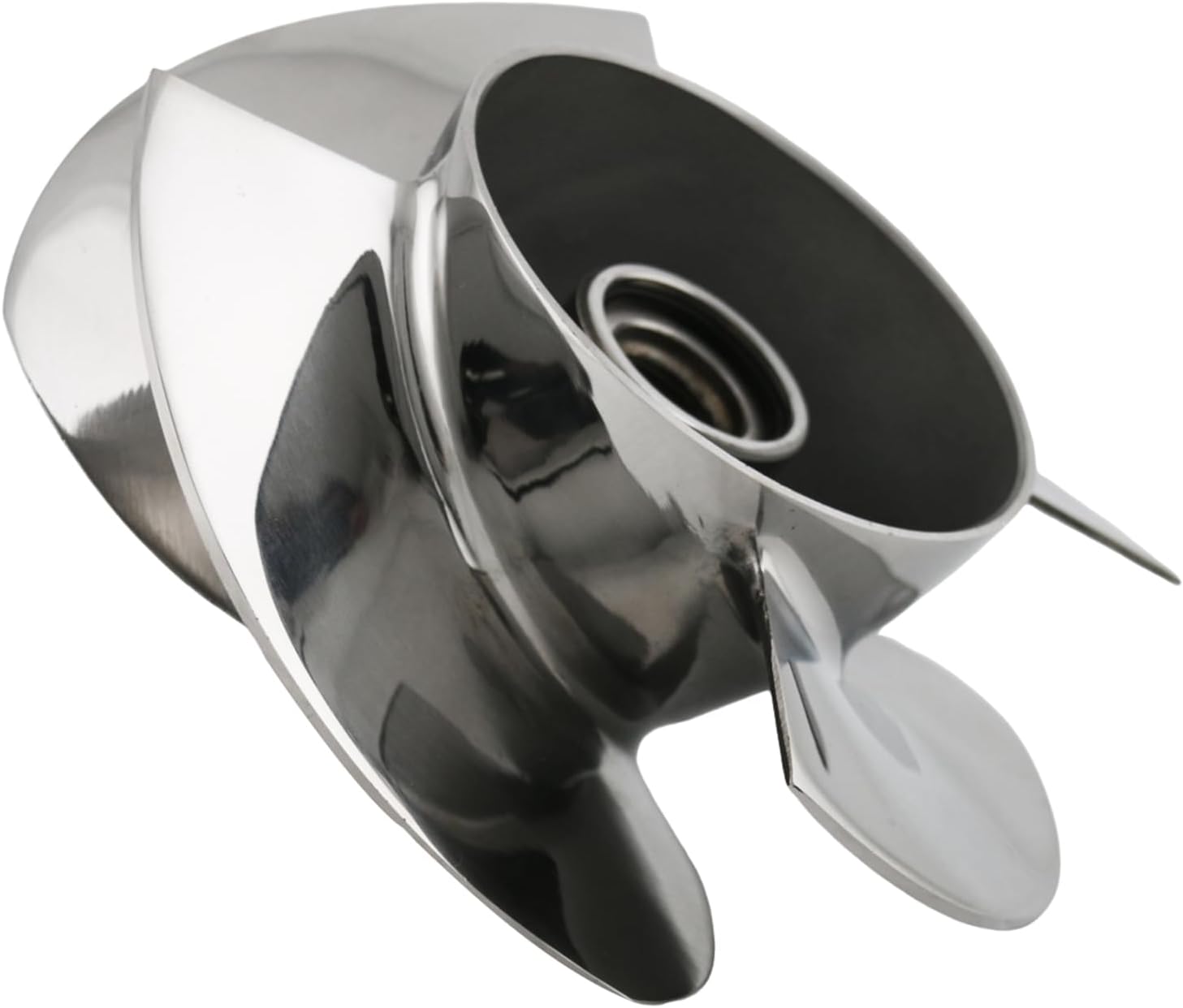 Jet Pump Impeller Replace for Solas SR-CD-10/18A Compatible with Seadoo GTI 130 / GTI SE 130 / GTI SE 170 / GTX 170 / Wake 170 / Fish PRO 170 PWCs, 4 Blades Stainless Steel 155.5mm Impeller, Polished