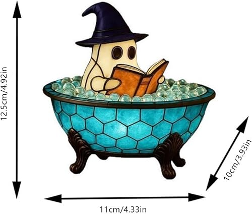 Miniatura 2 de Decoraciones de Halloween decoración de baño de Halloween, lámpara de baño de burbujas fantasma y lámpara de libro de lectura de fantasmas, luz