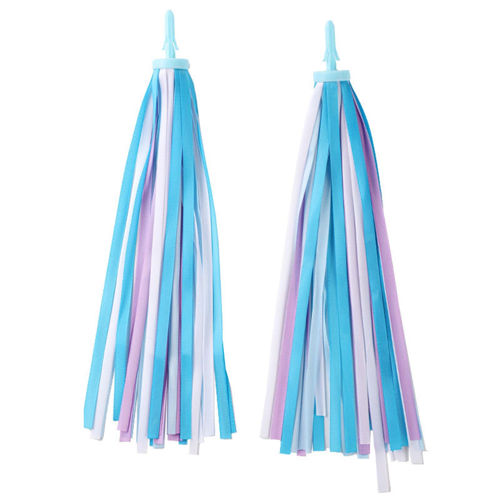 Maxtonser 2pack Colorful Handlebar Tassels Bike Streamers Scooters Tassels Rainbow for Bicycles Decoration