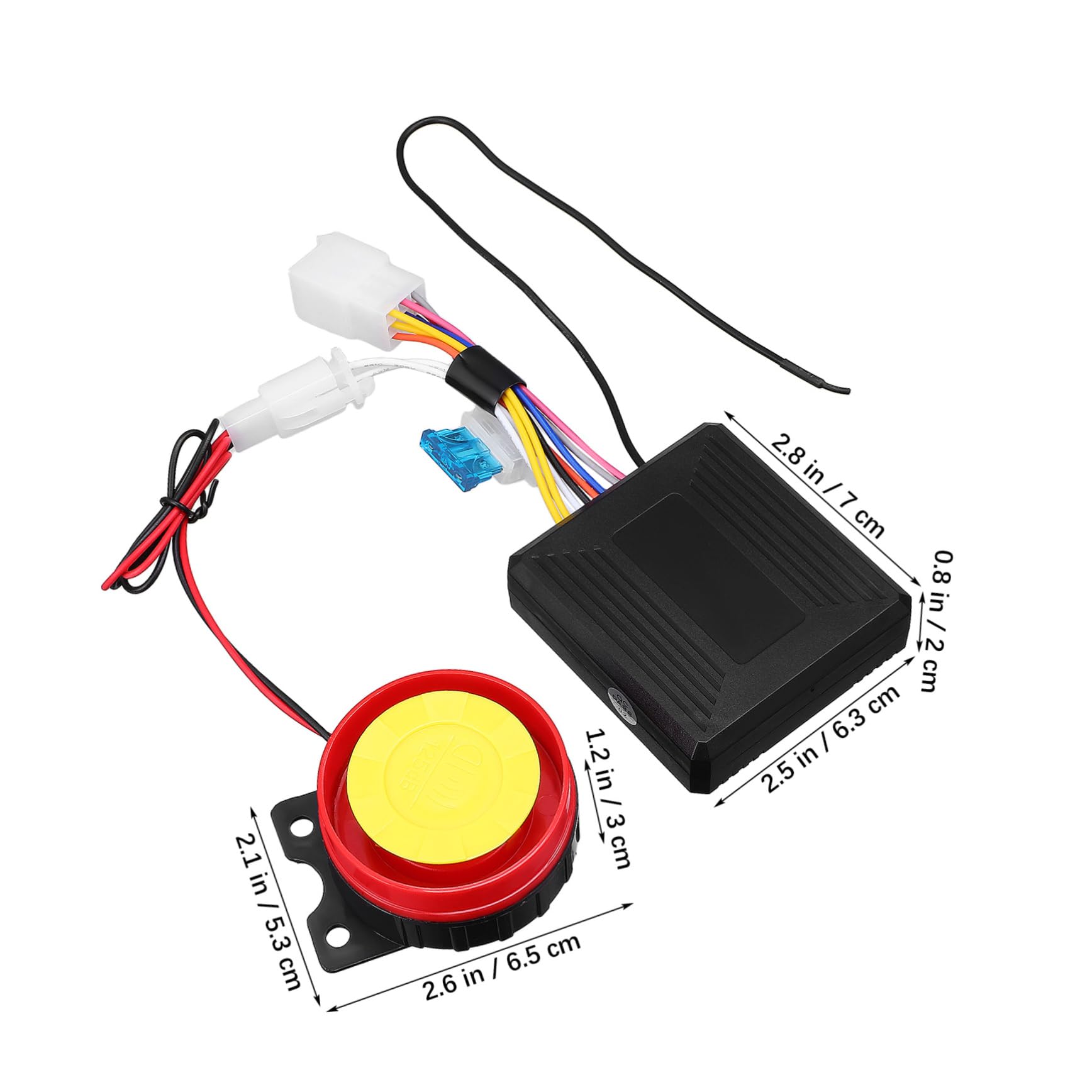 SHINEOFI Sistema di Allarme per Moto 12v 2 Telecomandi, Sensibilità Regolabile e Avviamento Remoto del Motore, Compatibile Moto