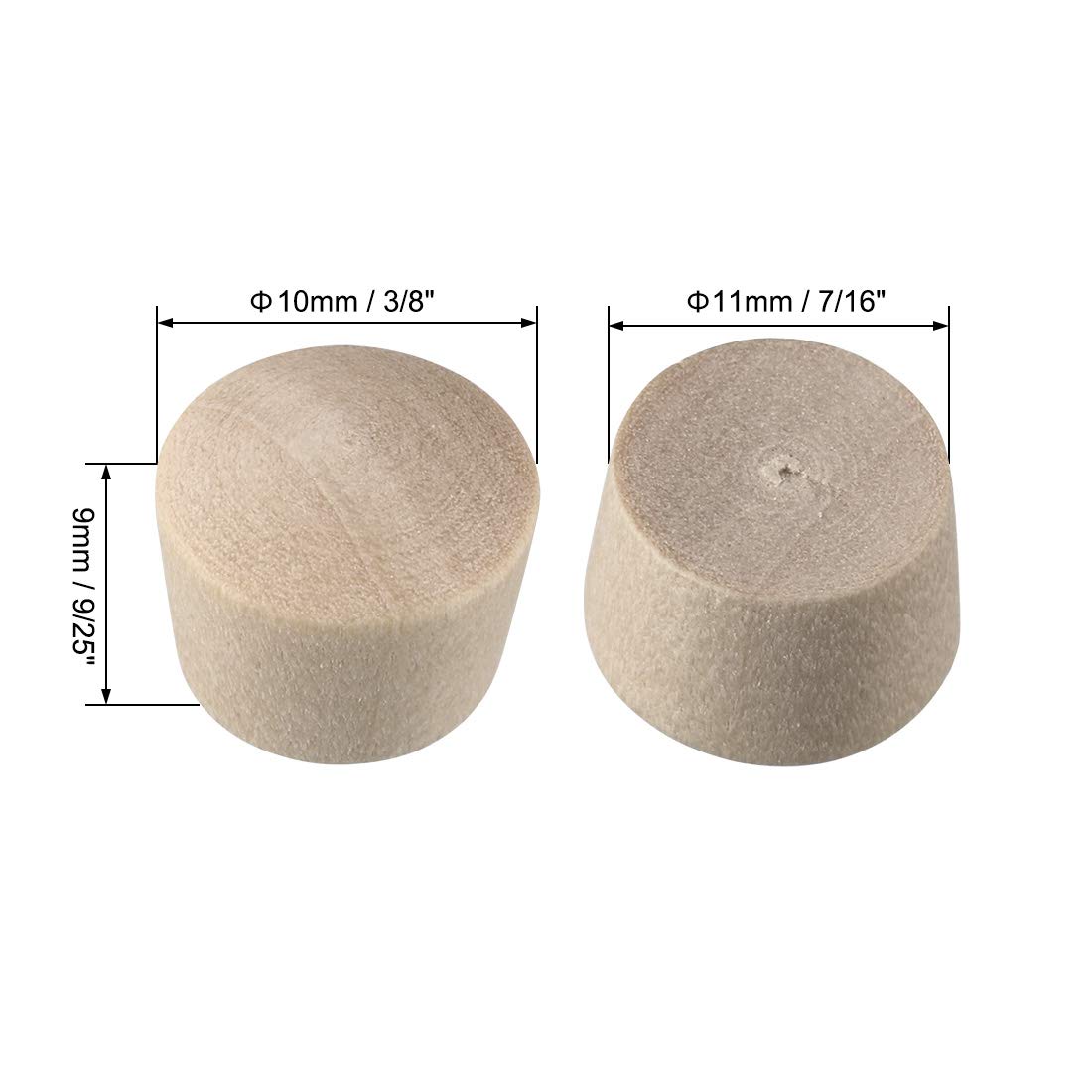 MroMax 5 Tapones Redondos De Madera De 1 Pulgada De Diámetro