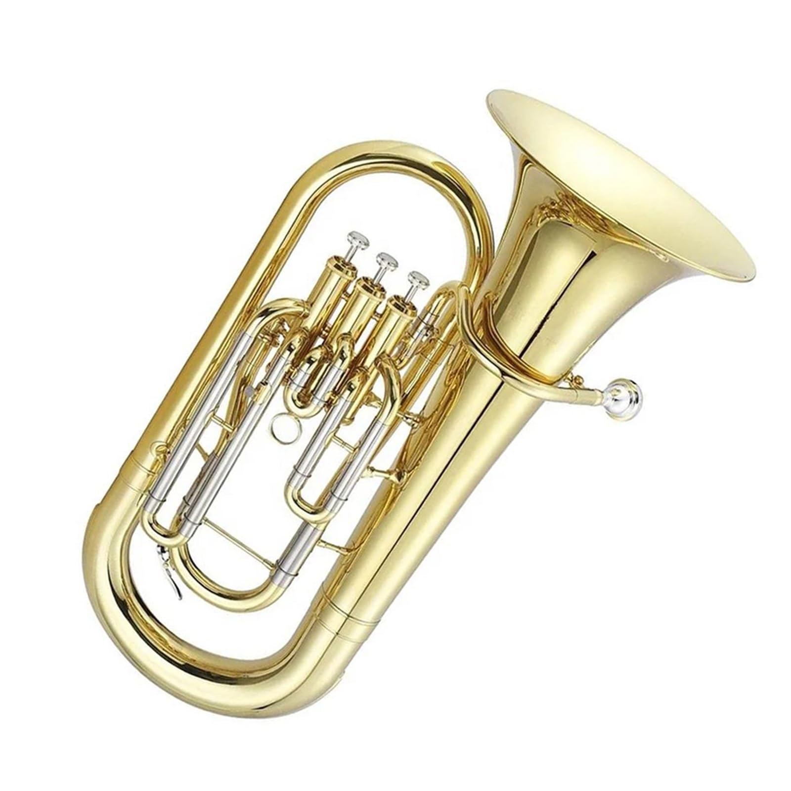 Eufonium Mosiądzu Złoty Lakier Marszowy Euphonium 3 Tłoki Mosiądz Początkujący Instrumenty Muzyczne Profesjonalne Wykonanie