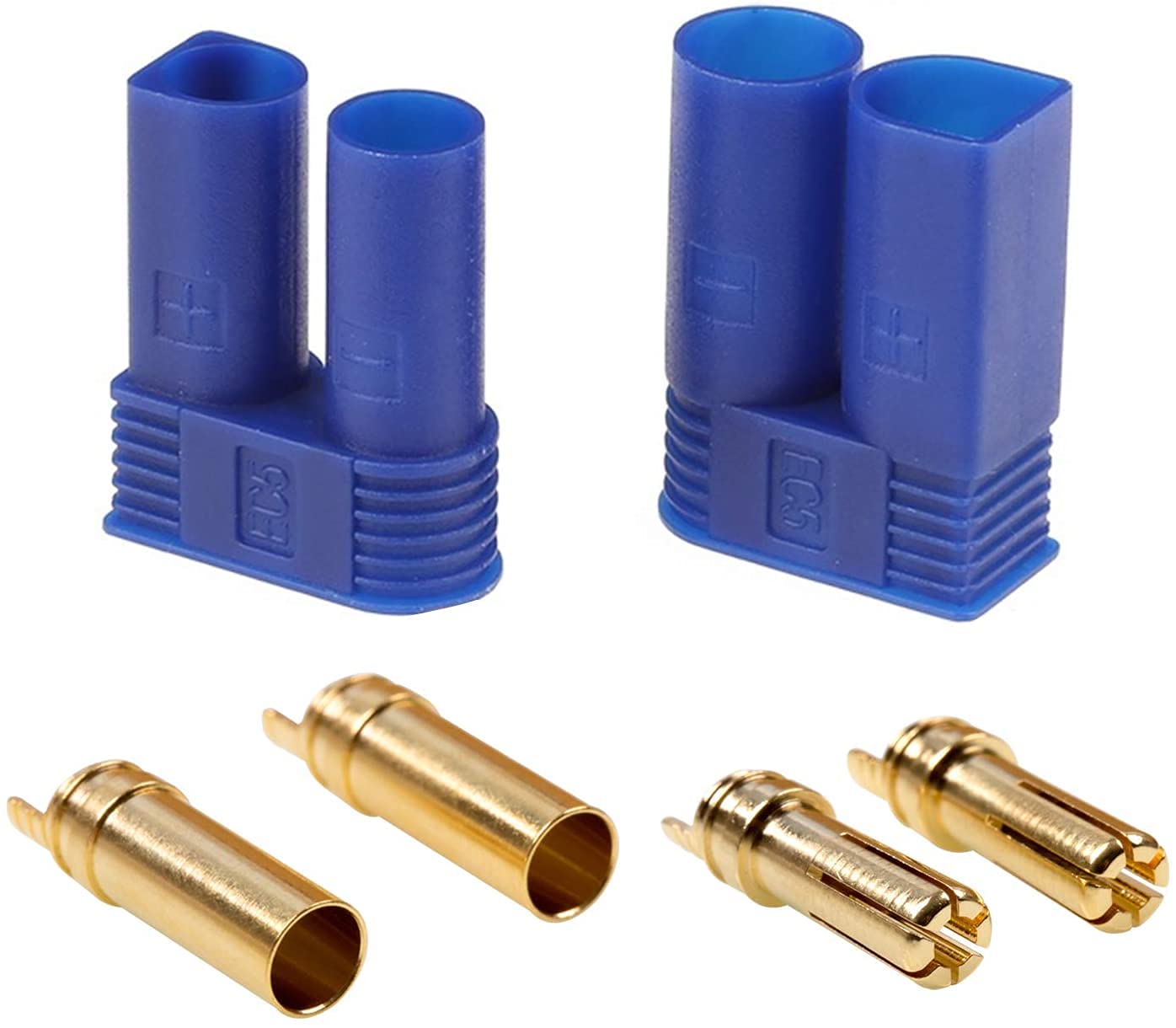 YUNIQUE Connecteur EC5 Vers Fiche Banane 4mm – Câble De Charge 30cm – Plaqué Or, Silicone Ultra-Flexible – Pour Drone RC Et Batteries Lipo