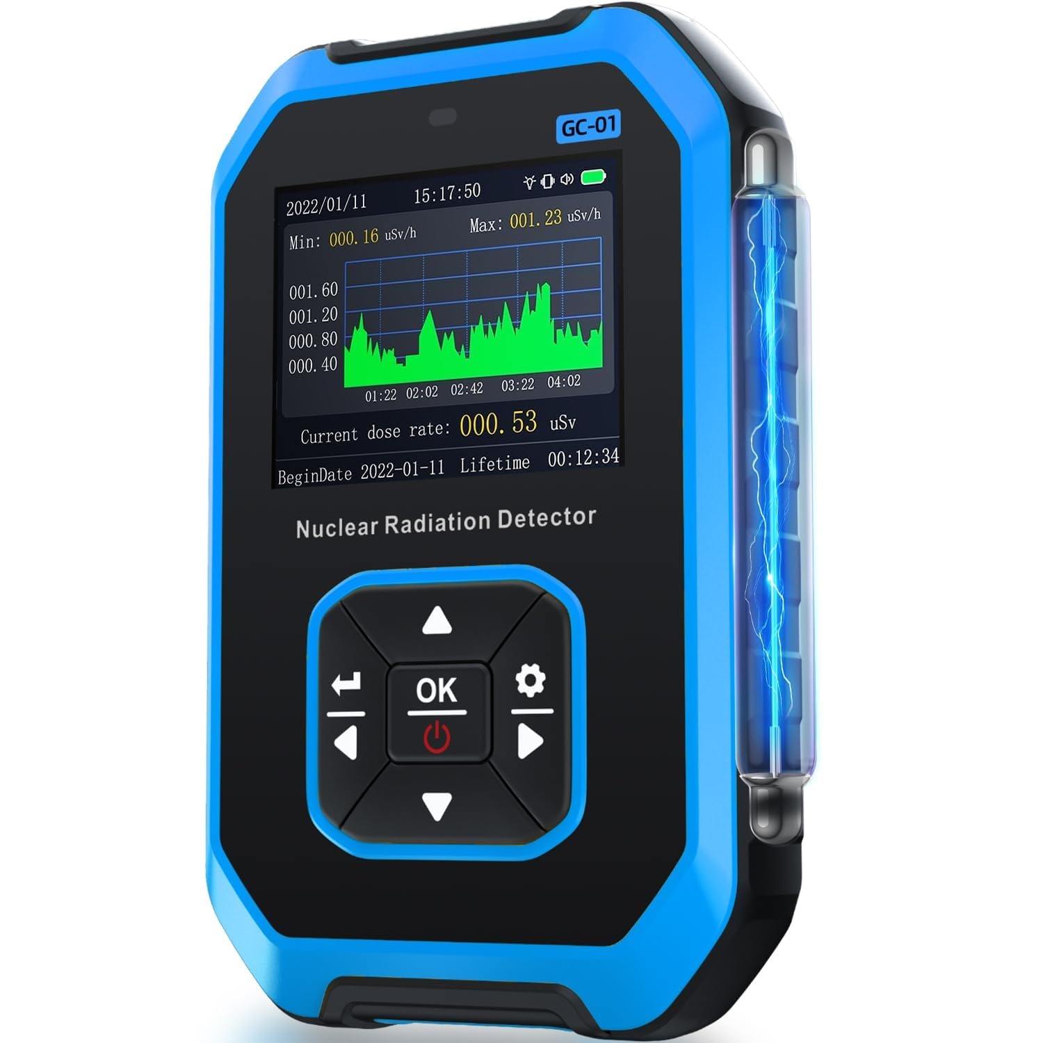 Amazon | FNIRSI GC-01 放射線測定器 ガイガーカウンター 充電式 高