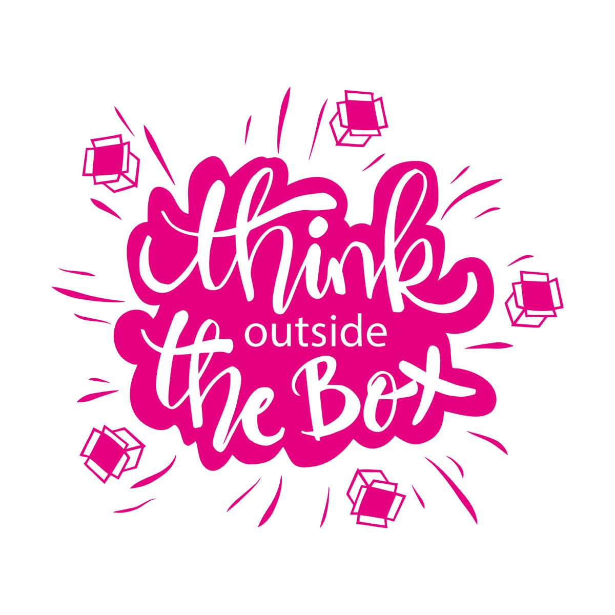 Fine Carving Decals Think Outside the Box Inspiration idea phraseg 36x43.2cm Art Mural Painting Small Rosered — image 1