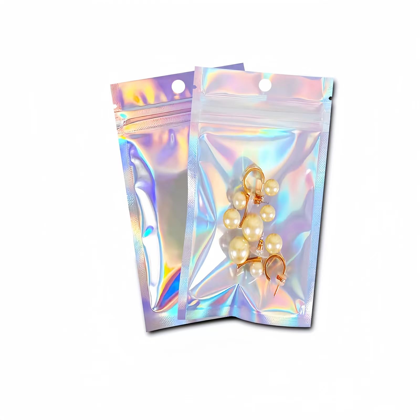 100 sacchetti a prova di odore e sacchetti richiudibili in Mylar da 6,1 x 15 cm, ideali per feste e alimenti