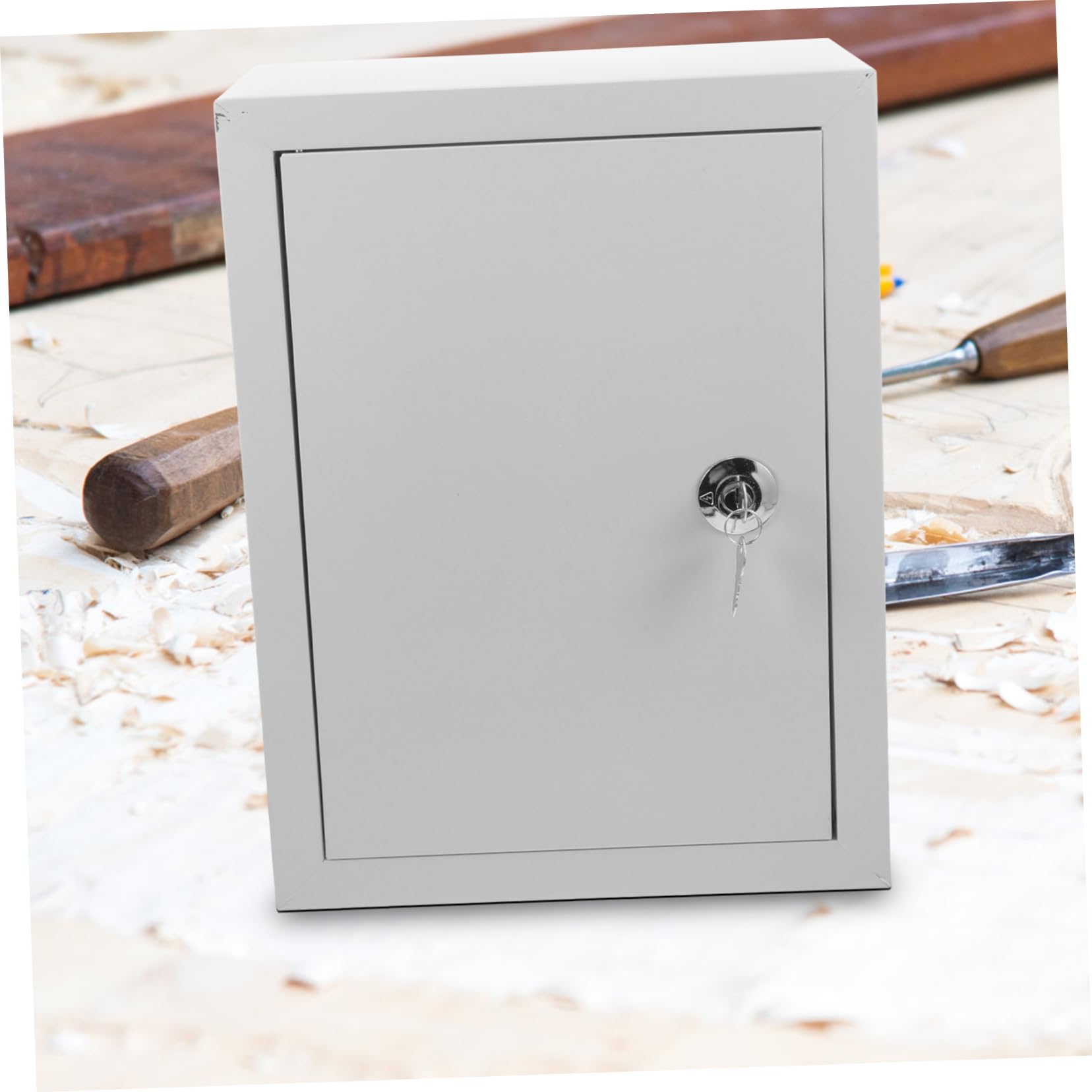 Boîtier de Disjoncteur Extérieur Étanche en Aluminium Argenté 30x25 Cm