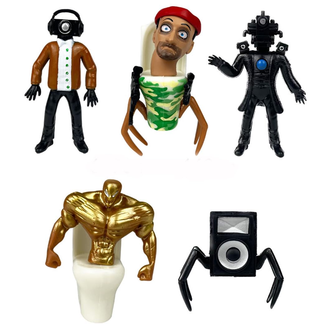 Buy 5PCS Skibidi Battle Action Figures Set, Skibidi Toilet Action