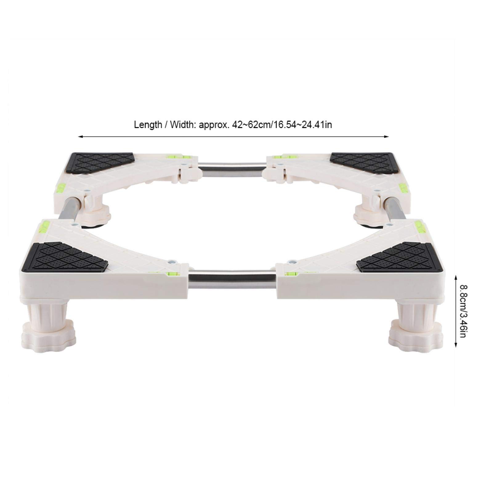 Cyrank Supporto per Lavatrice e asciugatrice, Supporto per Lavatrice con Mini Base per Frigorifero per Moquette per Base Mobile Universale Supporto per Frigorifero, asciugatrice e Frigorifero(S)