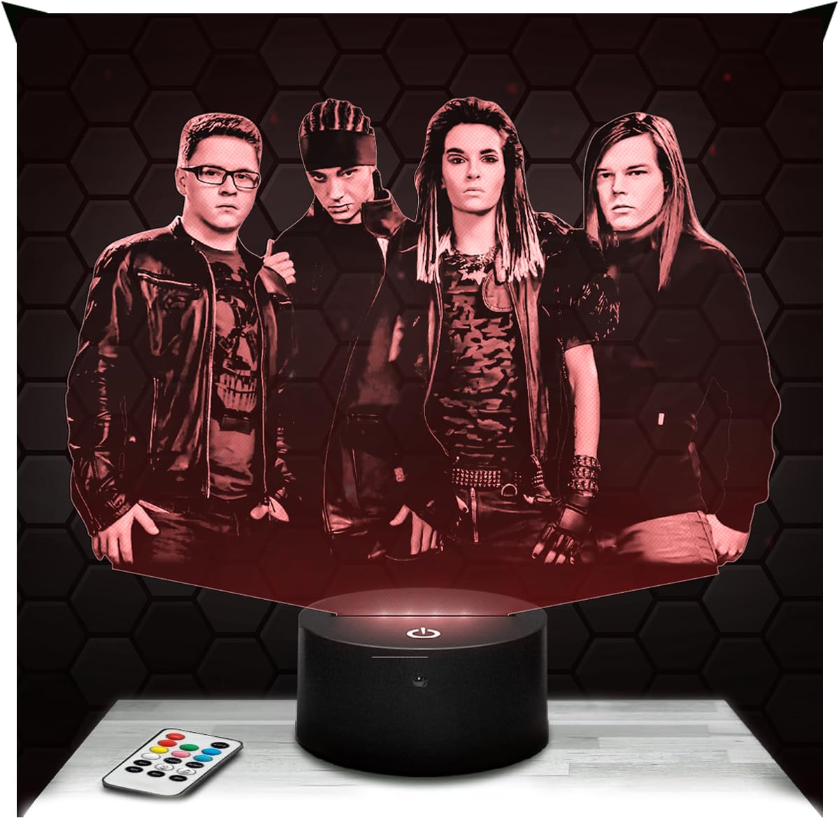 Lampephoto.fr - Tokio H. 3D Lamp, Night Light 3D LED Illusion Lamp, German pop Rock Band Singers, Gift idea for Boys and Girls, Night Light for Children's or Adult's Bedroom, Gifts Merchandising TOP