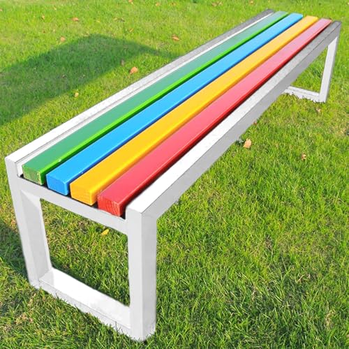 Banc de jardin pour porche et pelouse, assise en métal blanc pour vos moments de détente