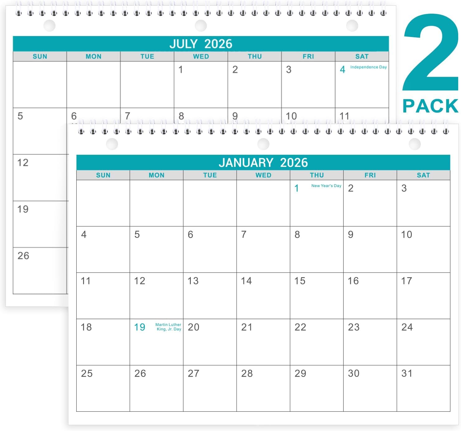 Small 2 pack green calendar